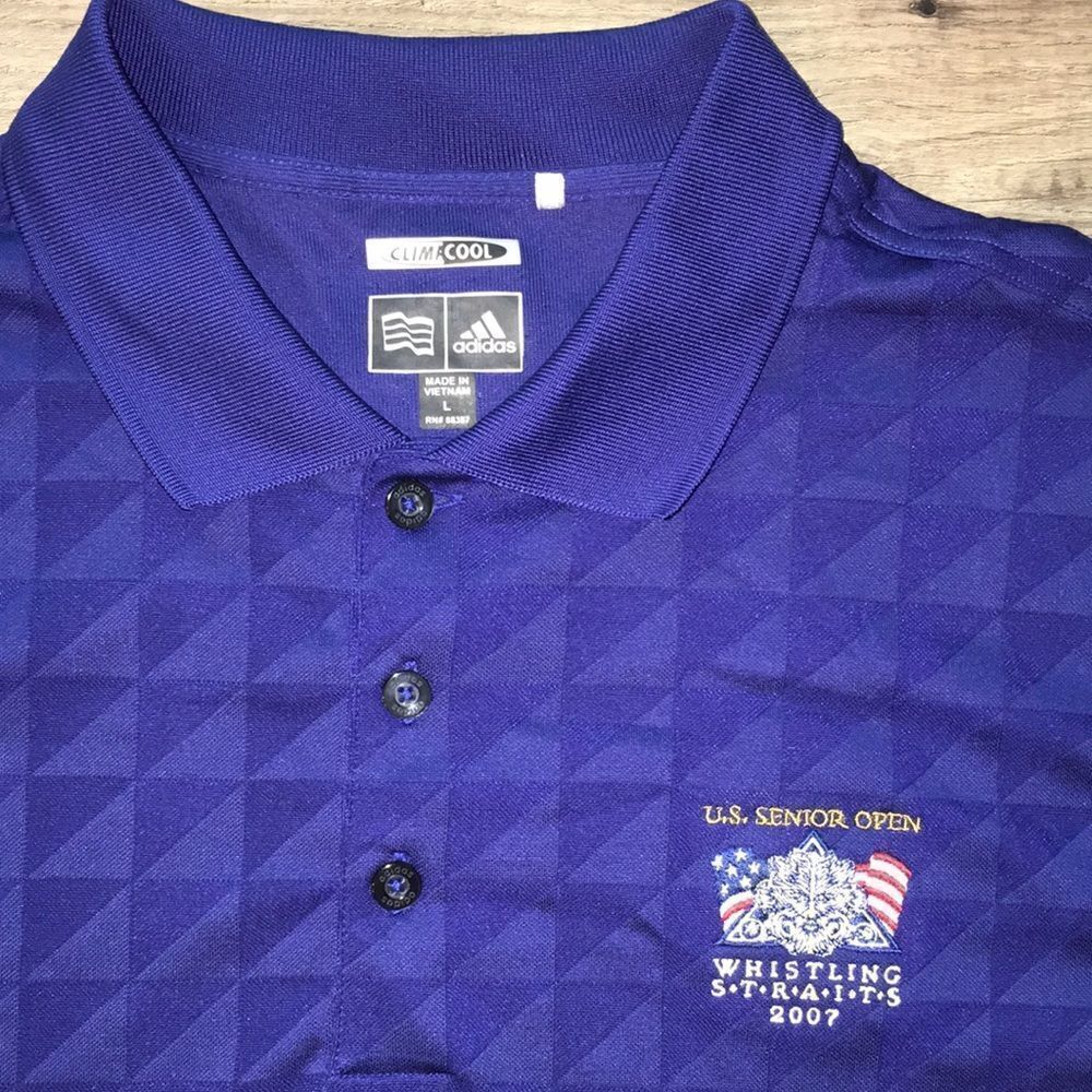 Duke Royal Blue Whistling Straits 2007 US Amateur Open Golf Polo Shirt L mens